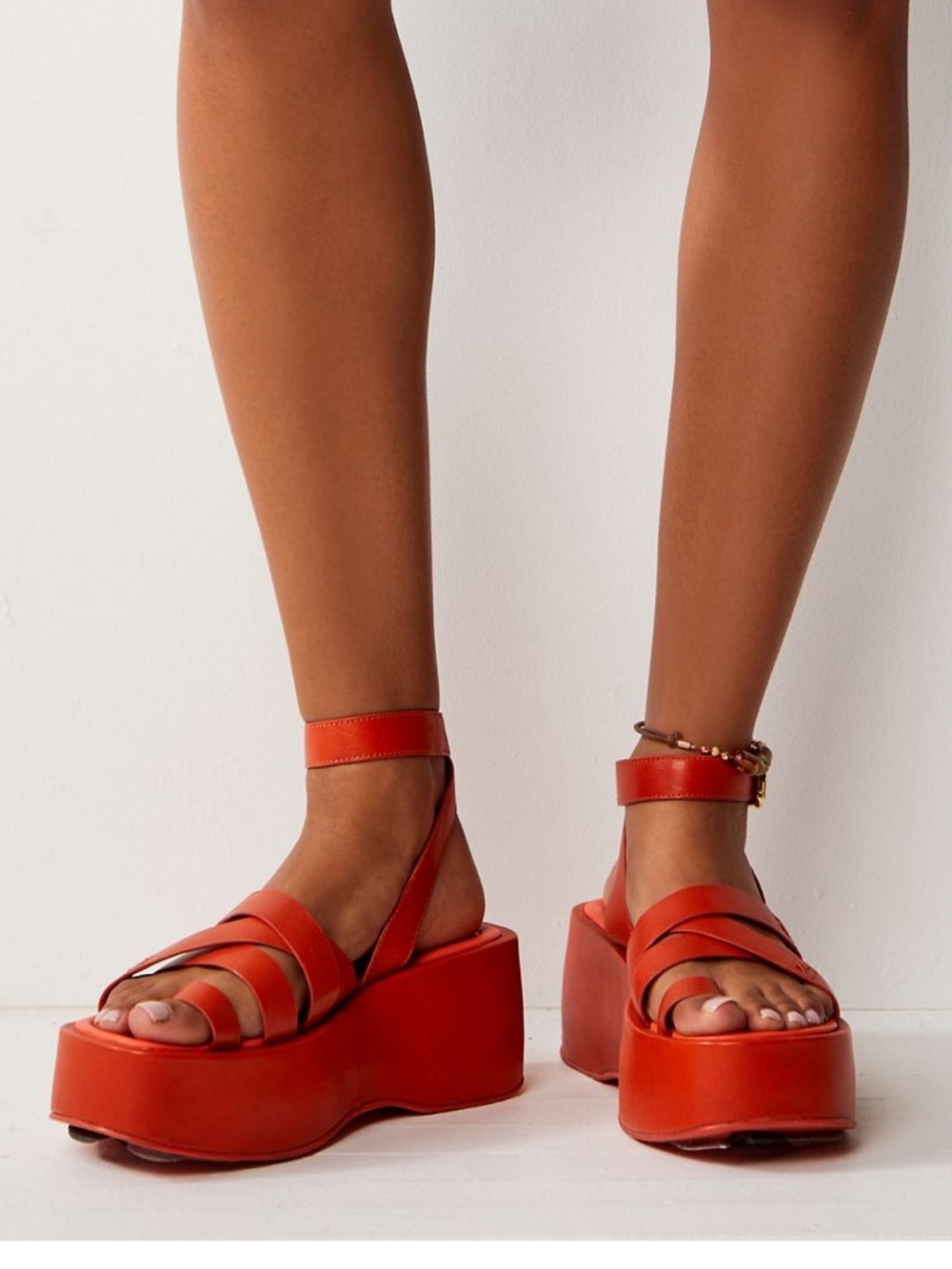 Free People Hazel Flatform Sandals Sz 9.5 - Picture 3 of 5